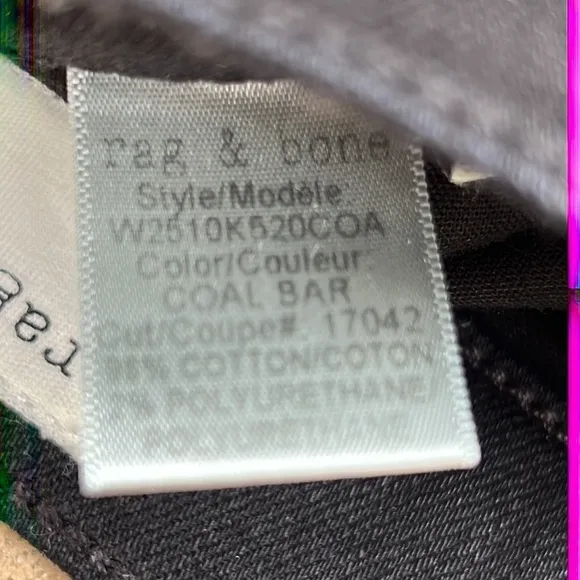 Rag &amp; Bone Yuki Skinny Jean in Coal Bar
