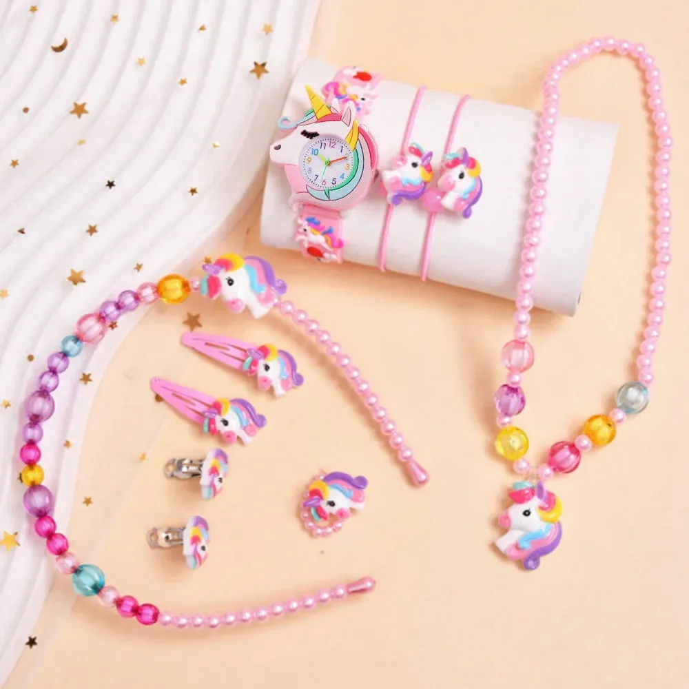 Rainbow Cloud Printed Silicone Band Children's Watch Girl Cute Cartoon Quartz Watch Kids Watches Boys Girl Watche