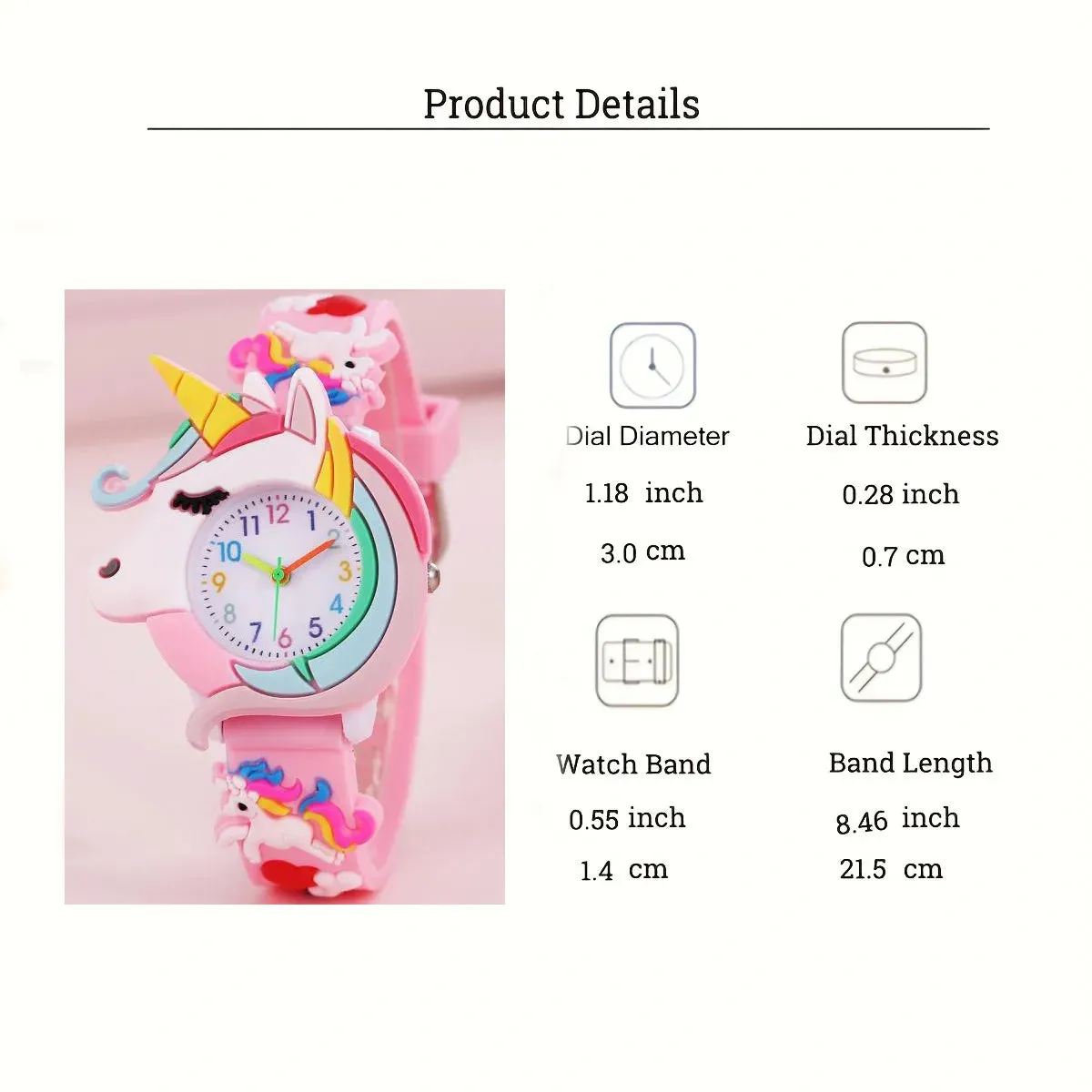 Rainbow Cloud Printed Silicone Band Children's Watch Girl Cute Cartoon Quartz Watch Kids Watches Boys Girl Watche