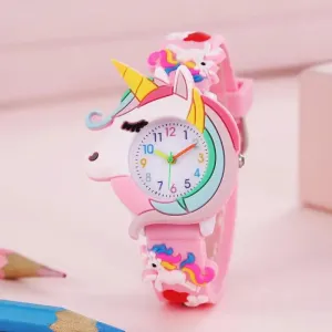Rainbow Cloud Printed Silicone Band Children's Watch Girl Cute Cartoon Quartz Watch Kids Watches Boys Girl Watche