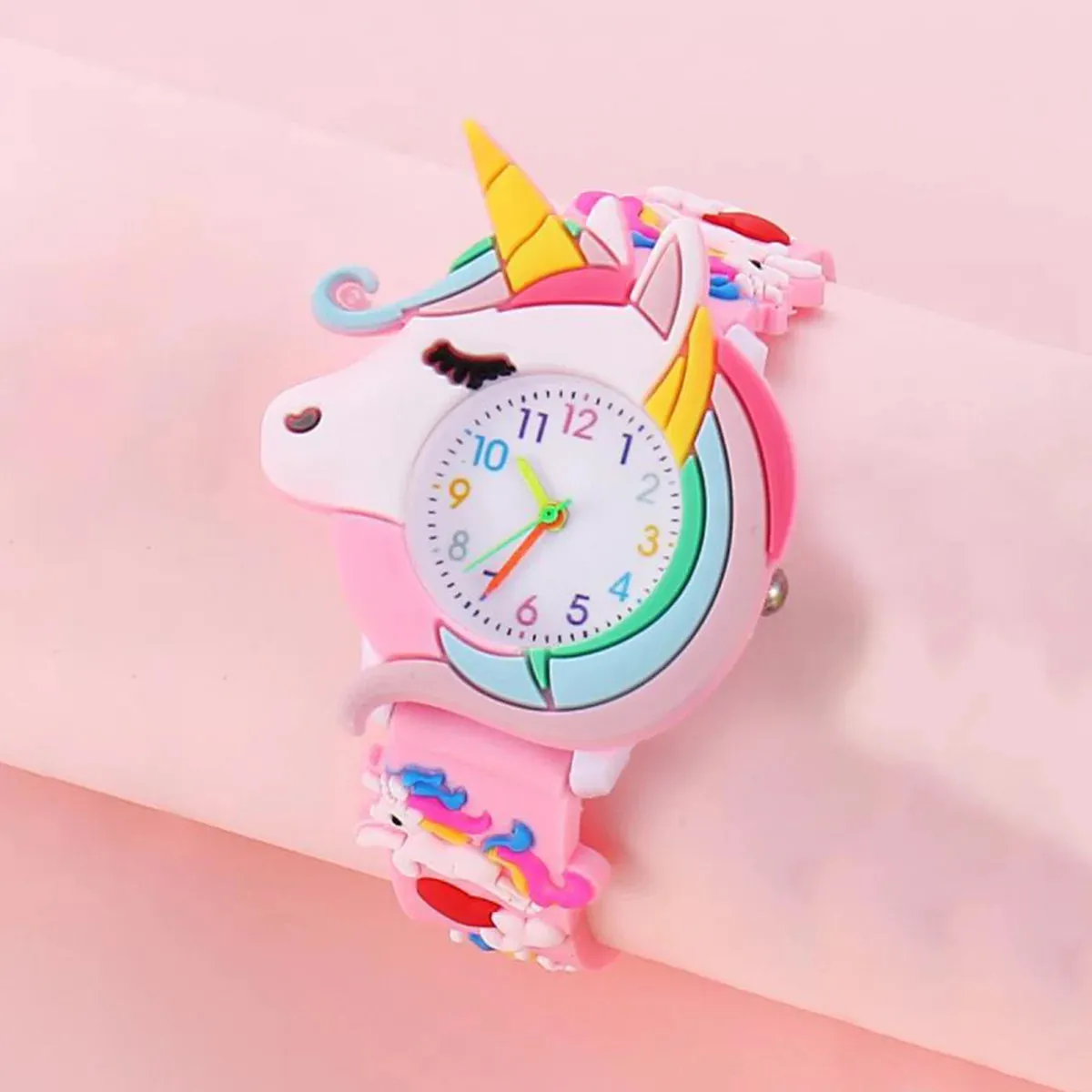 Rainbow Cloud Printed Silicone Band Children's Watch Girl Cute Cartoon Quartz Watch Kids Watches Boys Girl Watche