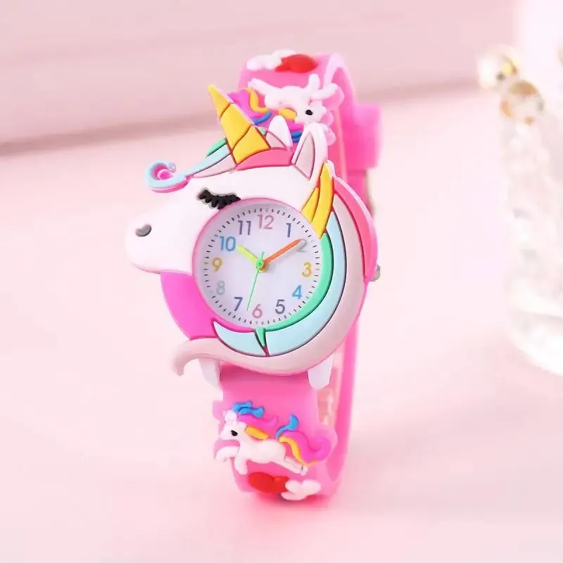 Rainbow Cloud Printed Silicone Band Children's Watch Girl Cute Cartoon Quartz Watch Kids Watches Boys Girl Watche
