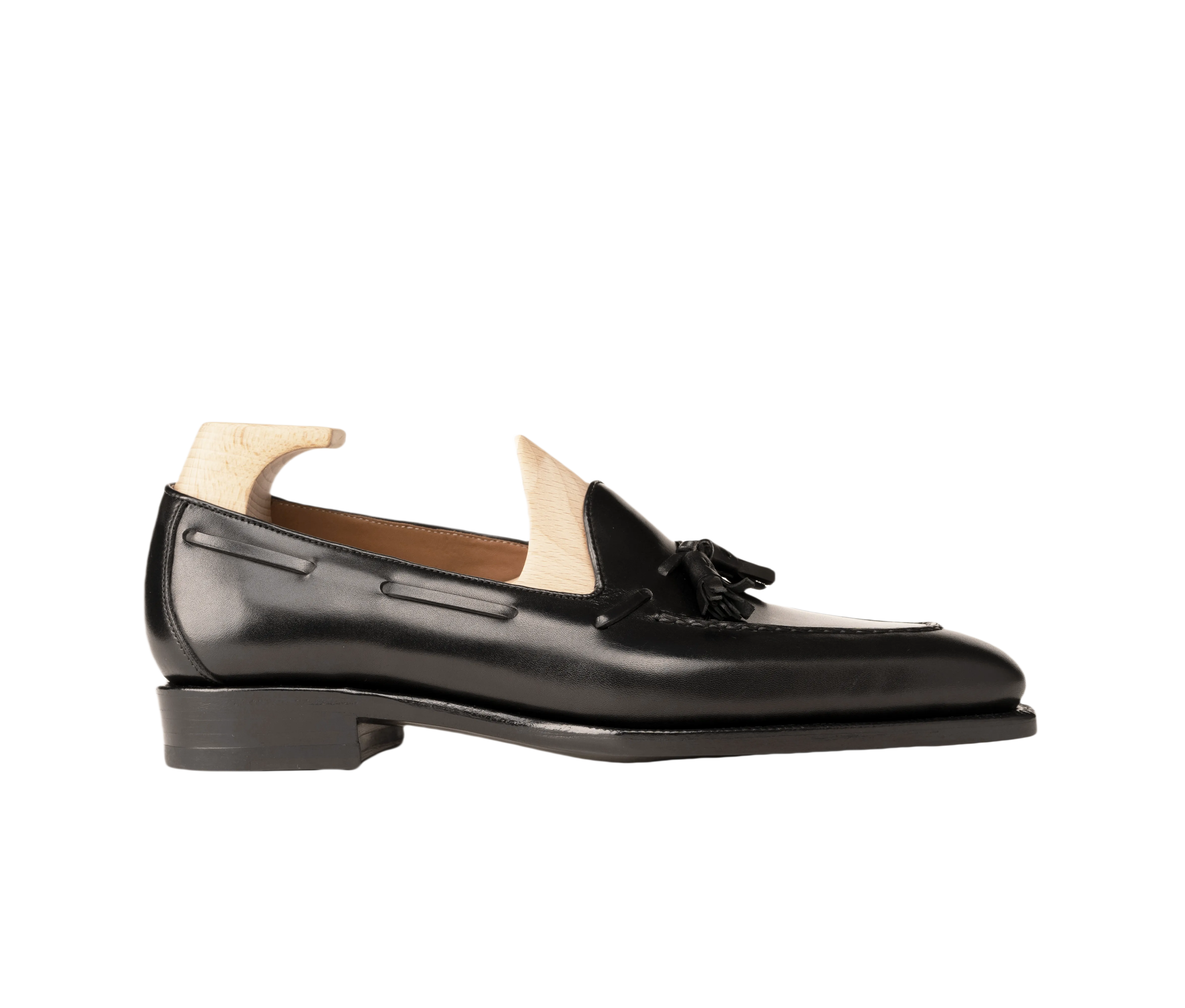 Raj Singhs Black Tassel Loafers – Italian Leather Handcrafted Elegance
