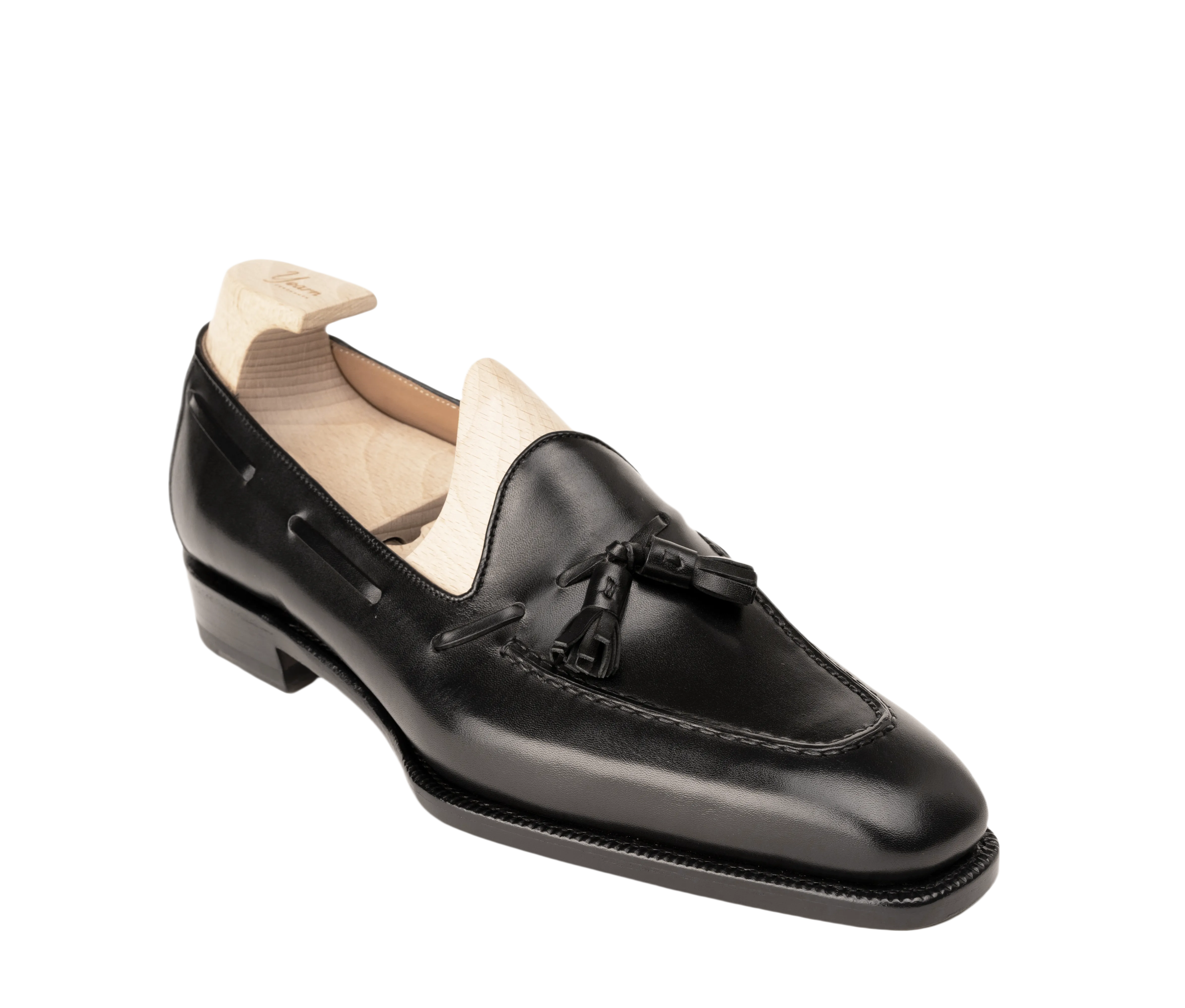 Raj Singhs Black Tassel Loafers – Italian Leather Handcrafted Elegance