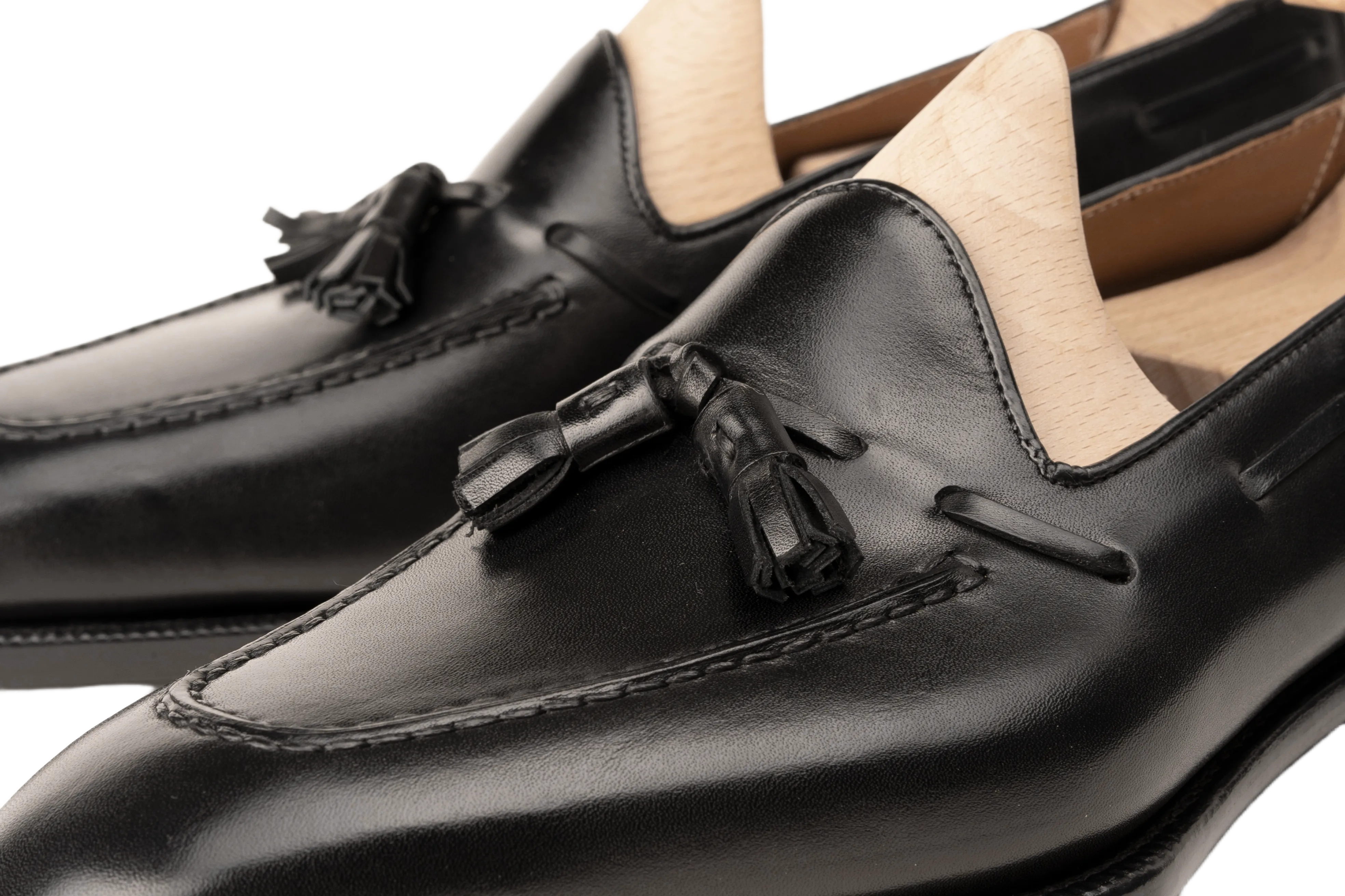 Raj Singhs Black Tassel Loafers – Italian Leather Handcrafted Elegance