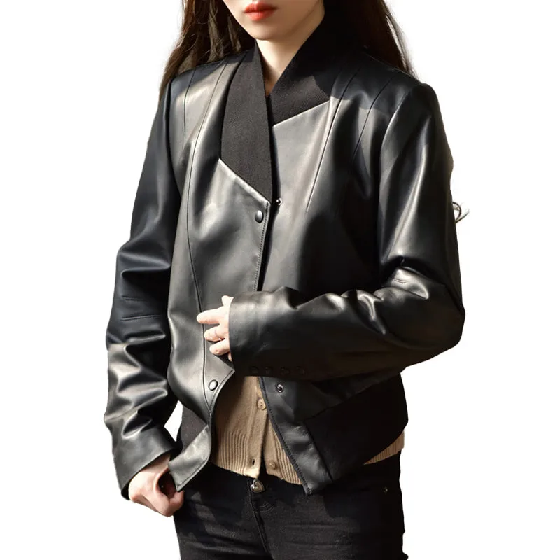 Real Leather Jackets 2022 New Styles Women Leather Coat Blazer Black Spring Autumn Lady Clothes FG3952