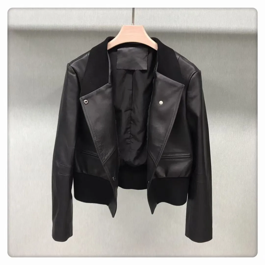 Real Leather Jackets 2022 New Styles Women Leather Coat Blazer Black Spring Autumn Lady Clothes FG3952
