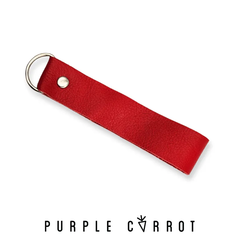 Real Leather Strap Keychain