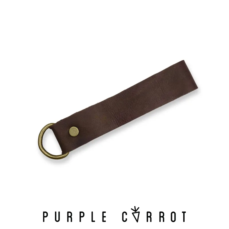 Real Leather Strap Keychain