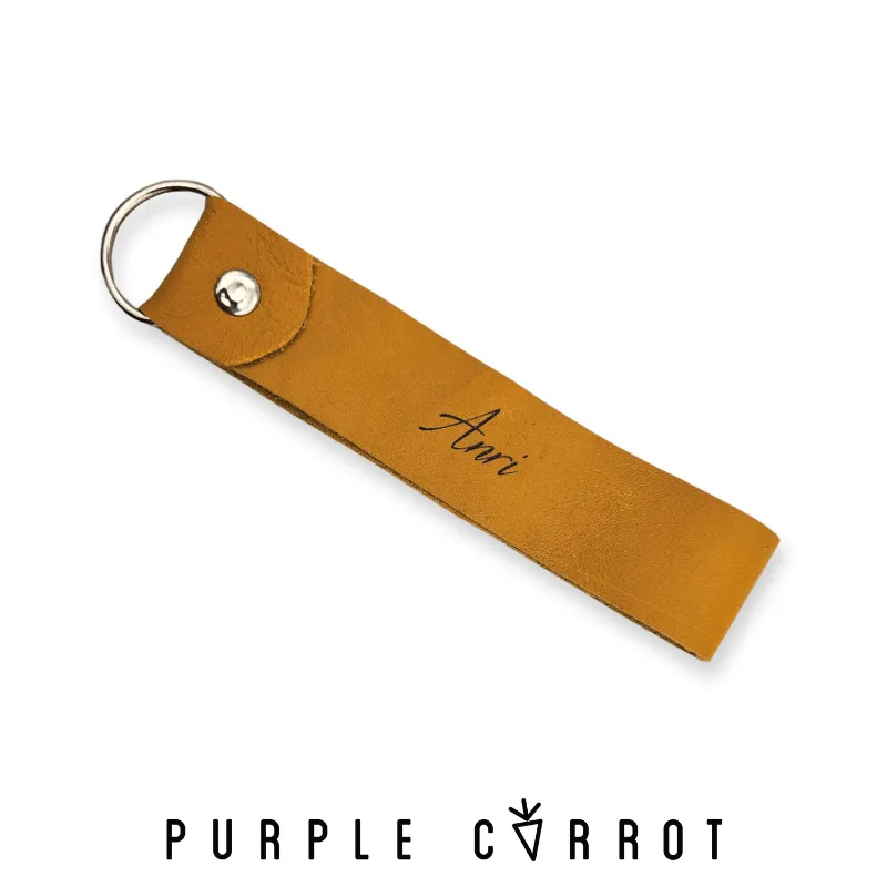 Real Leather Strap Keychain
