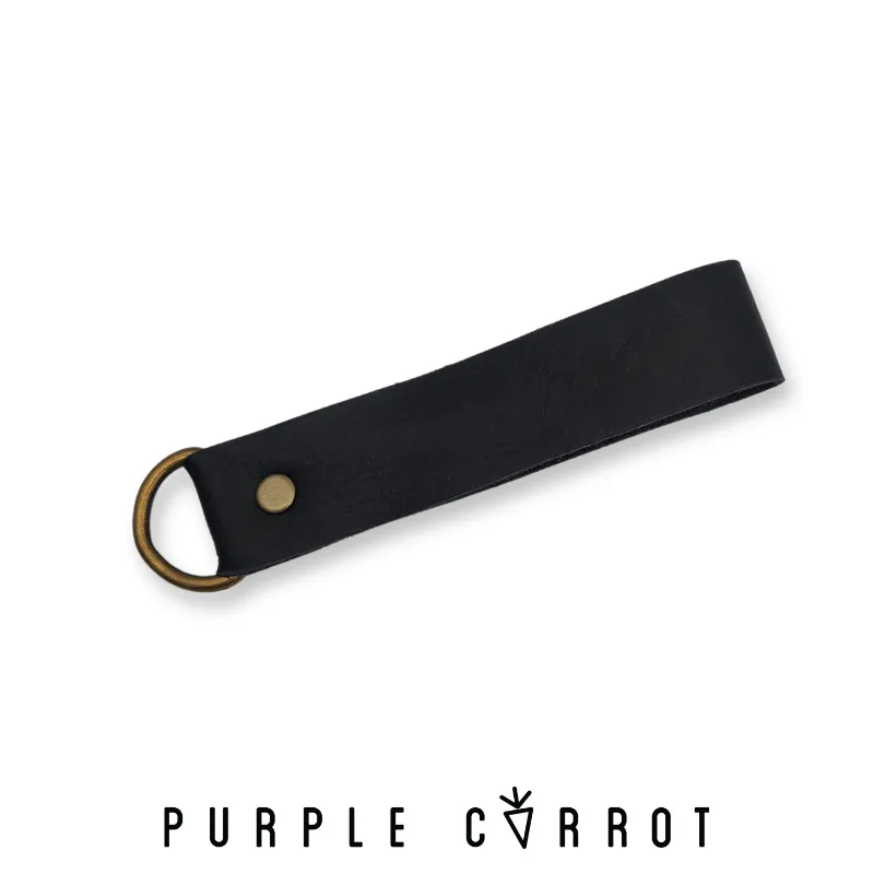 Real Leather Strap Keychain
