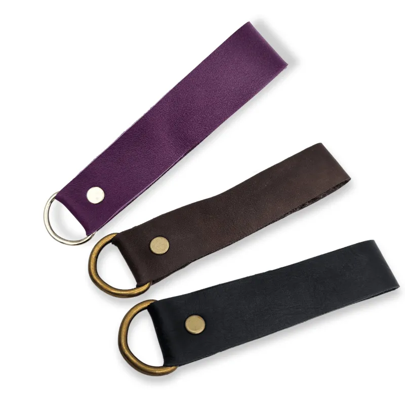 Real Leather Strap Keychain