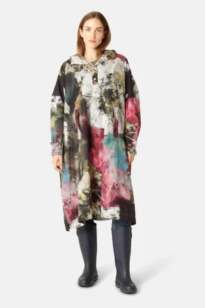 Regnponcho - Artistic Flower Print