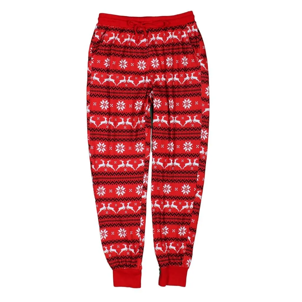 Reindeer Christmas Joggers by Nordic Fleece