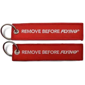 Remove Before Flying 5" Embroidered Keychain