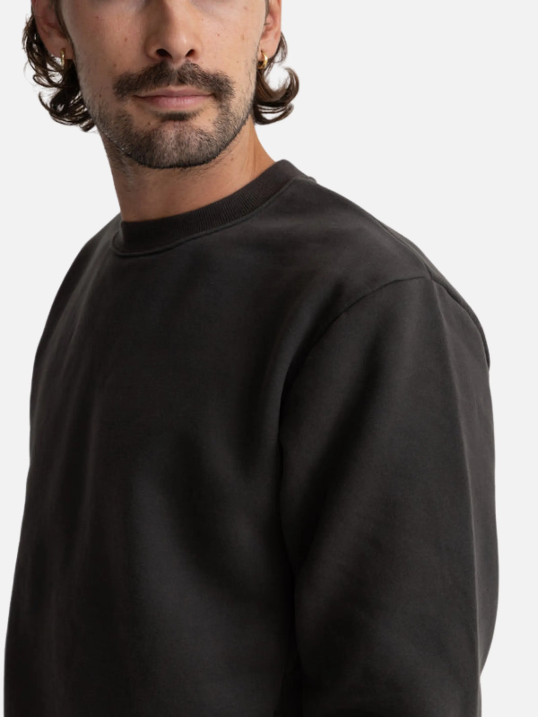 Rhythm Classic Fleece Crew - Black