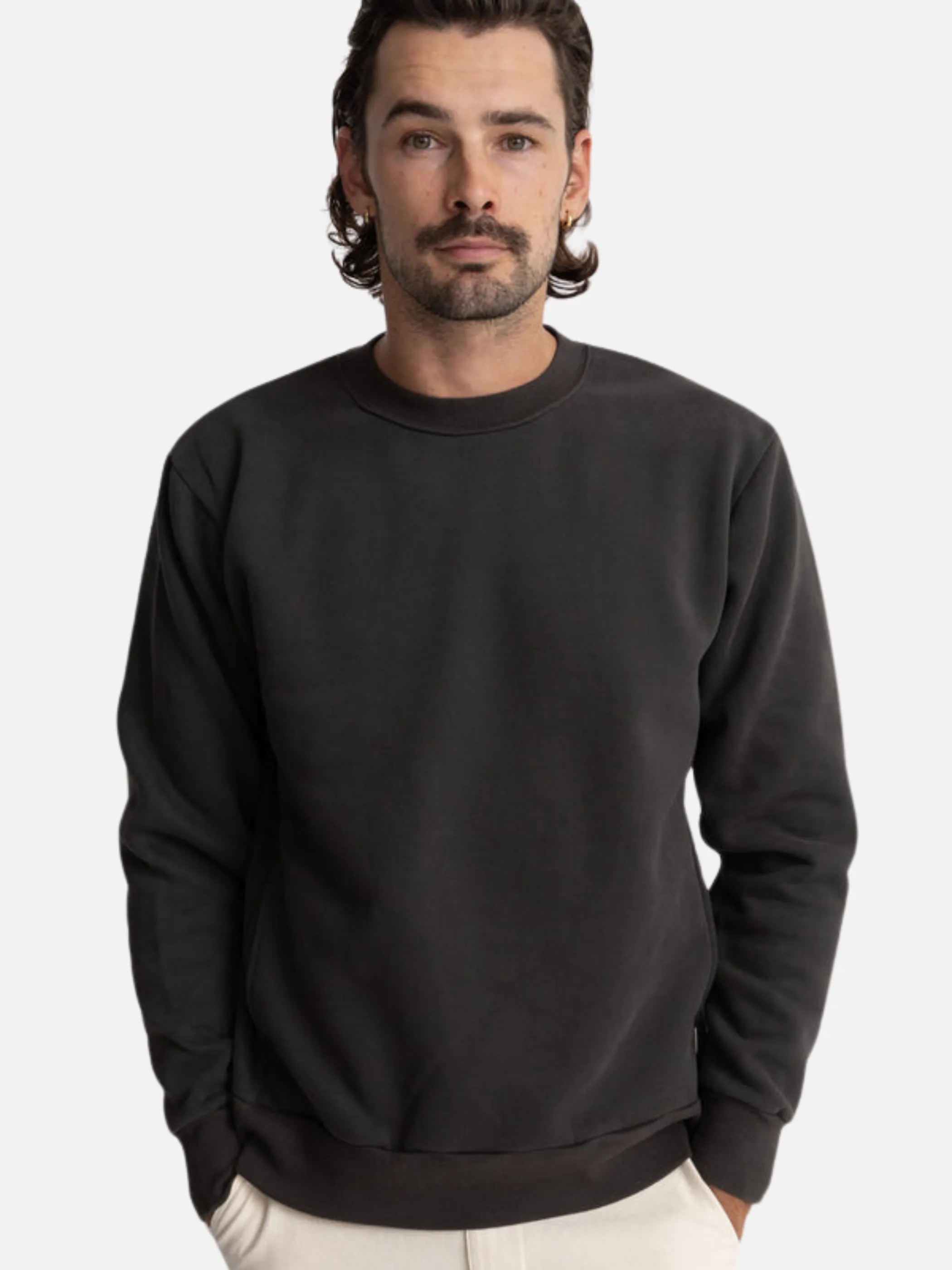 Rhythm Classic Fleece Crew - Black