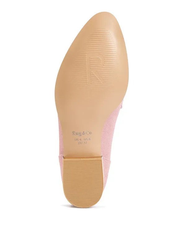 Ricka Chain Embellished Point Toe Loafers