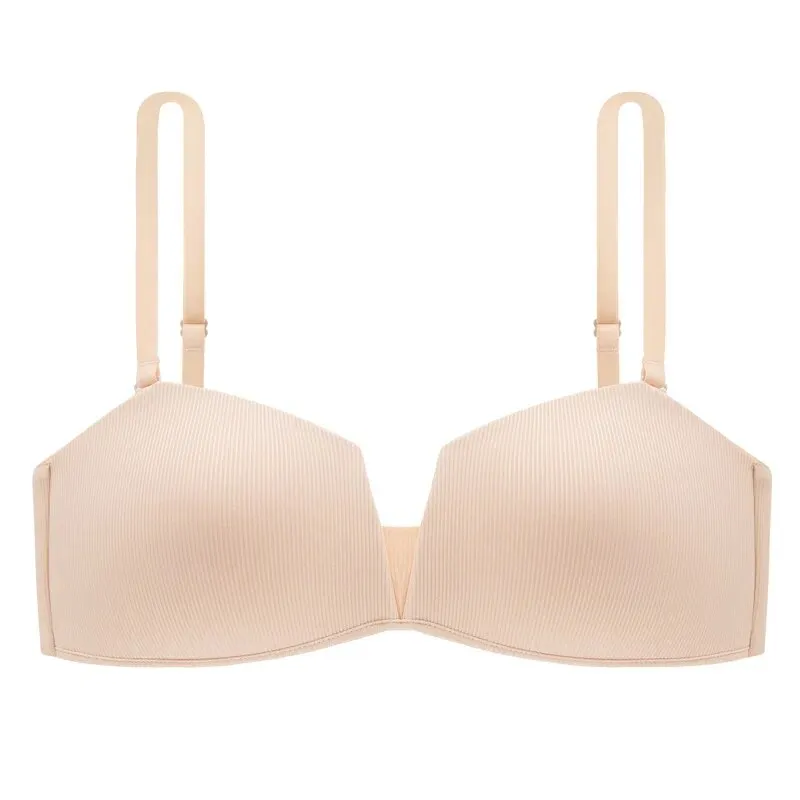 Roseheart Women's Purple Green Sexy Wireless Half Cup Bras - Seamless, Invisible Cup A - C, Nylon One - Piece Active Bras