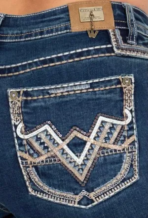 Rosemary Denim Western Embroidered Bootcut Jeans