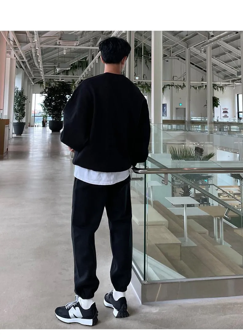 Round Neck Pullover & Pants Tracksuit