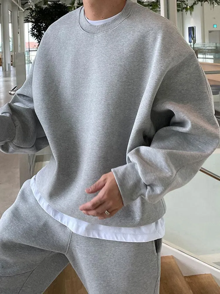 Round Neck Pullover & Pants Tracksuit