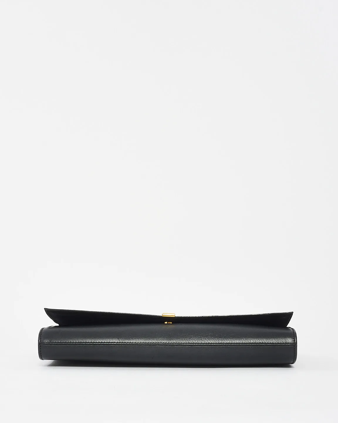 Saint Laurent Black Leather Classic Y Ligne Clutch
