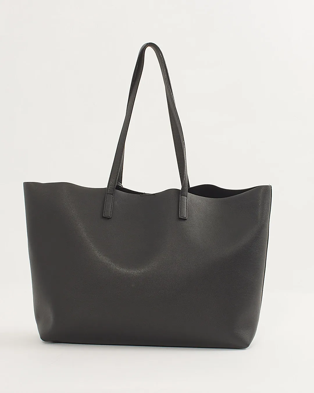 Saint Laurent Black Leather East/West Shopping Tote