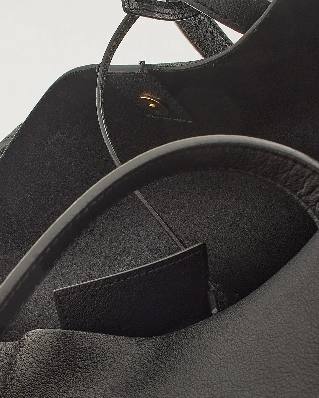 Saint Laurent Black Leather East/West Shopping Tote