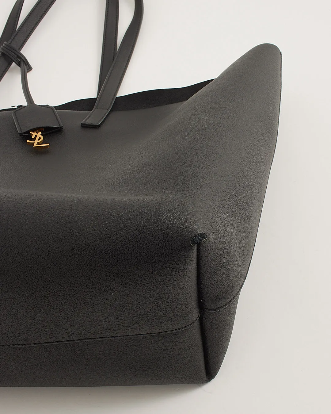 Saint Laurent Black Leather East/West Shopping Tote