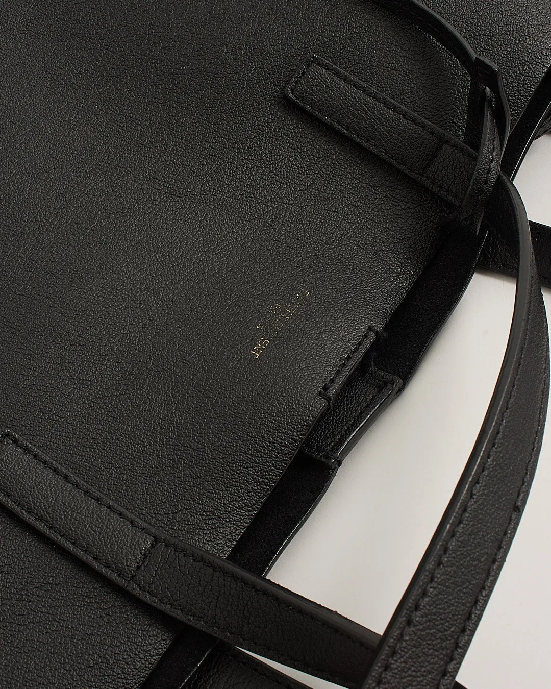 Saint Laurent Black Leather East/West Shopping Tote
