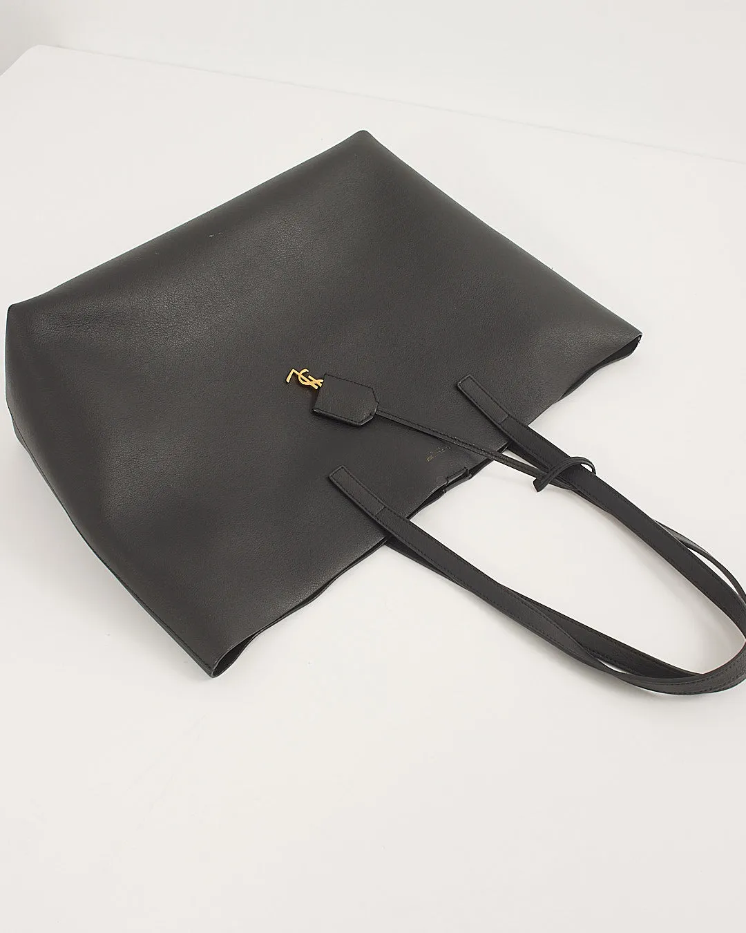 Saint Laurent Black Leather East/West Shopping Tote