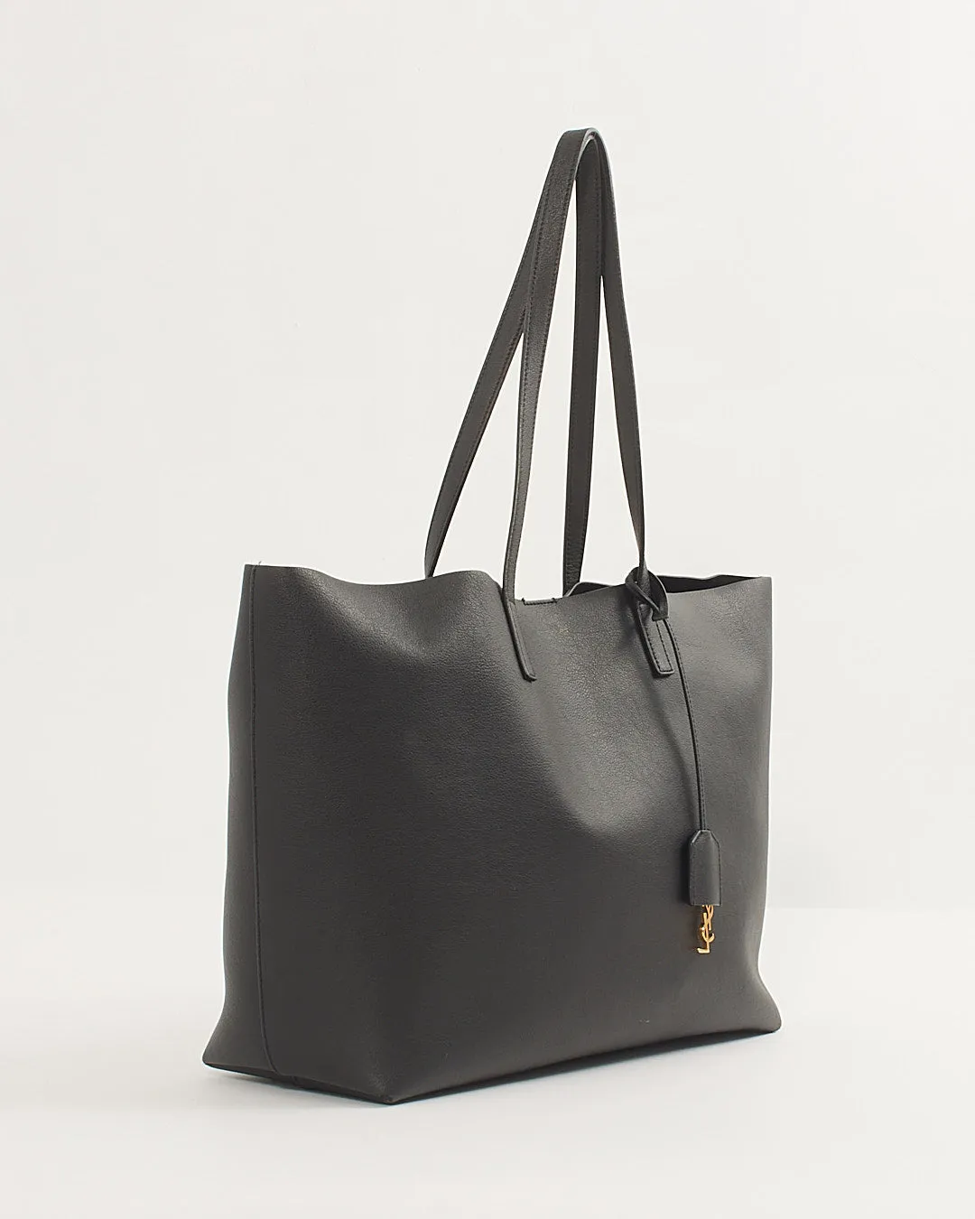 Saint Laurent Black Leather East/West Shopping Tote
