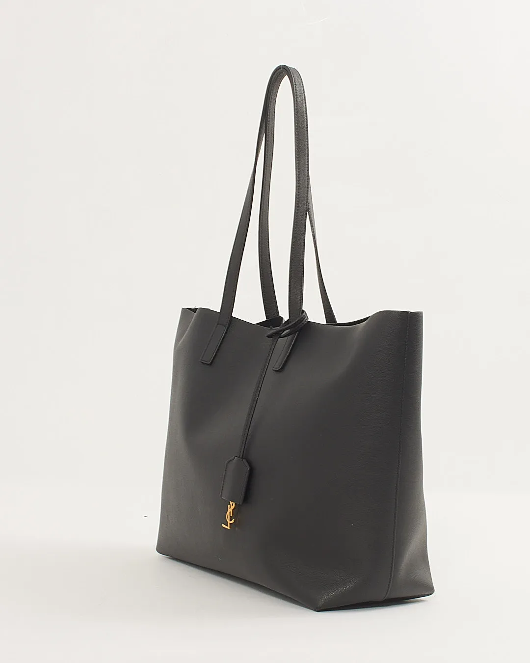 Saint Laurent Black Leather East/West Shopping Tote