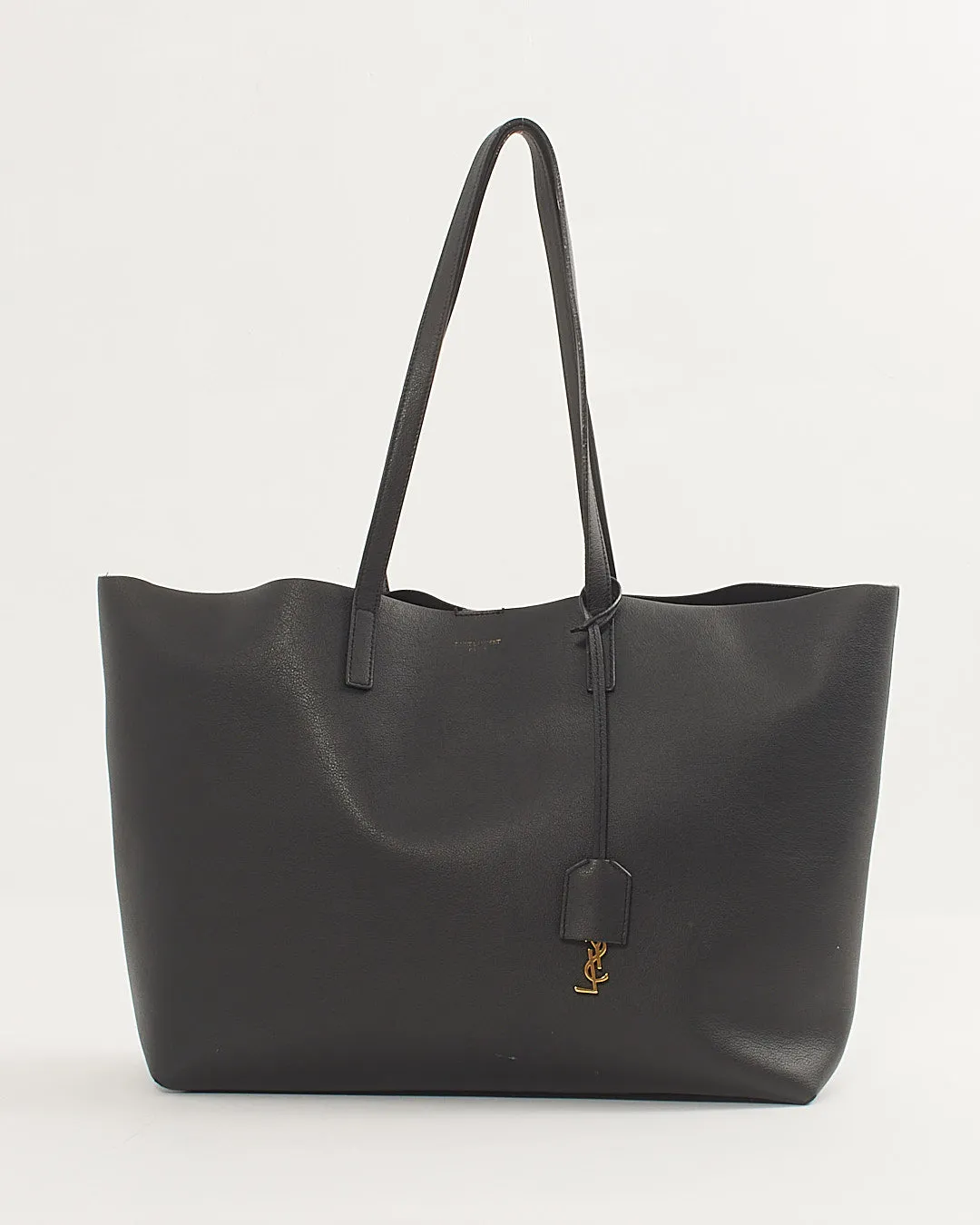 Saint Laurent Black Leather East/West Shopping Tote
