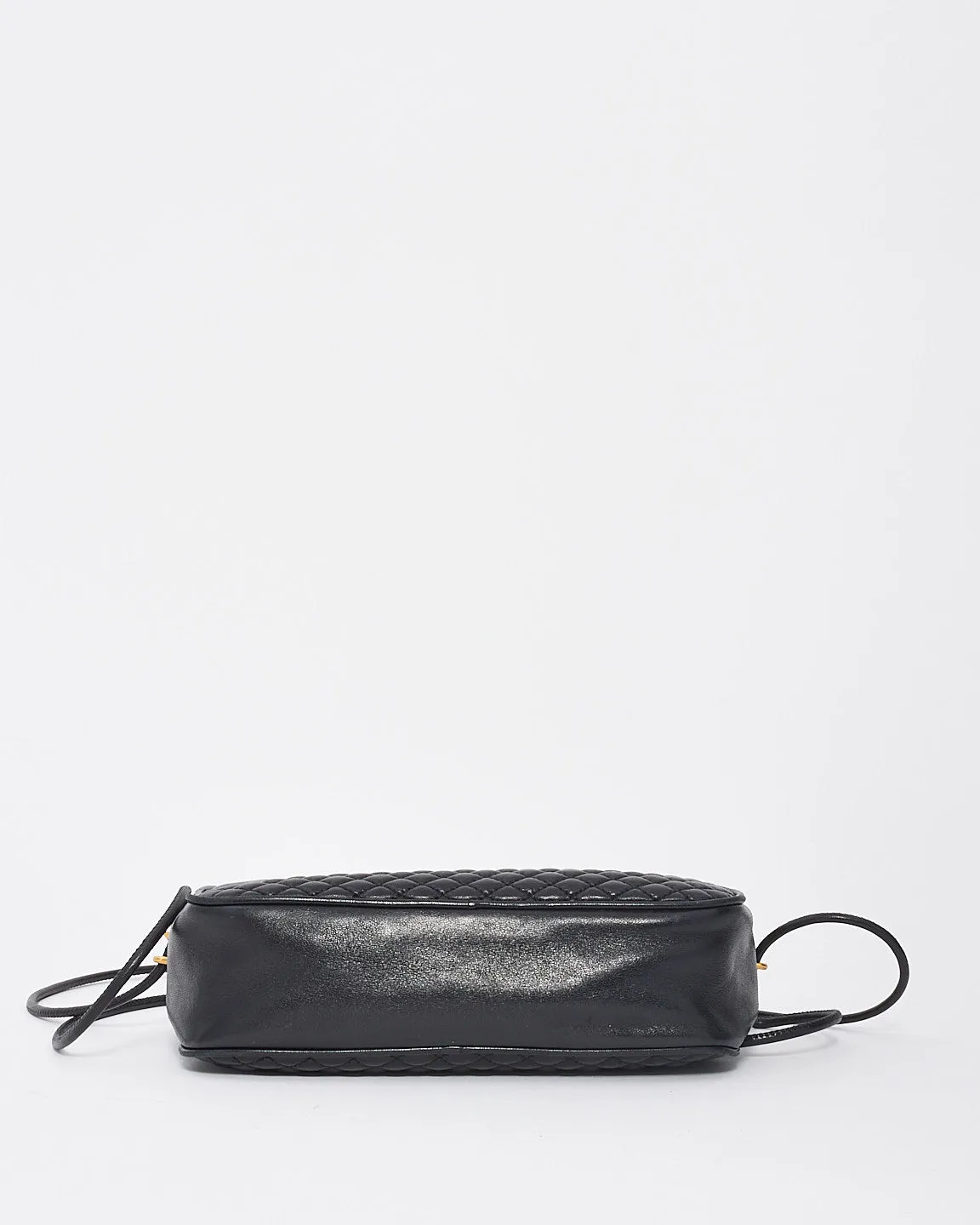 Saint Laurent Black Leather Victoire YSL Monogram Leather Camera Bag