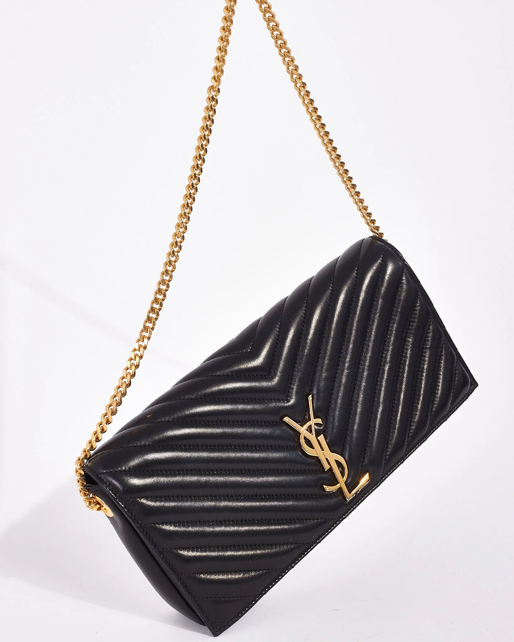 Saint Laurent Black Quilted Leather Kate 99 Quilted Shoulder Bag