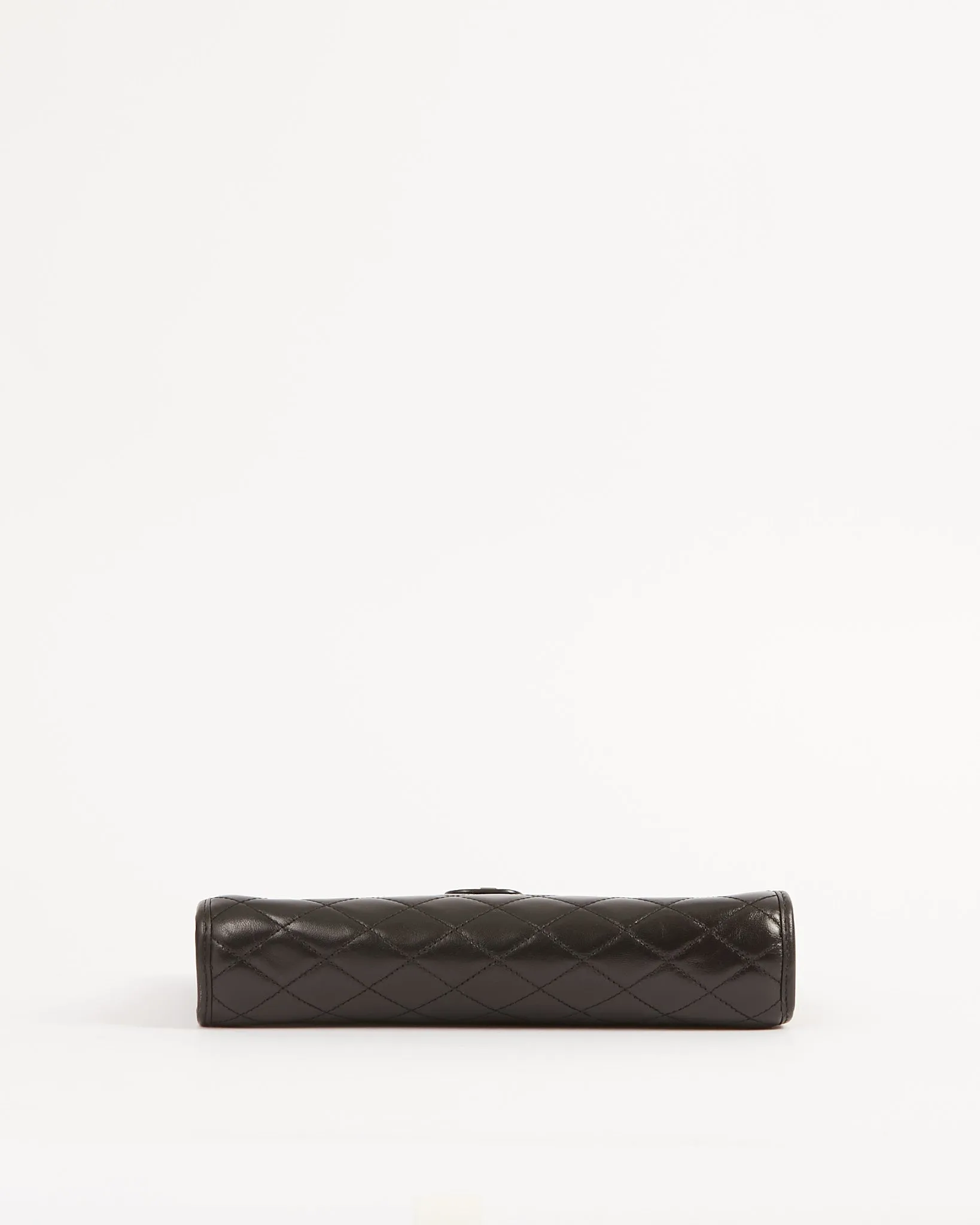 Saint Laurent Black Quilted Logo Victoire Shoulder Bag