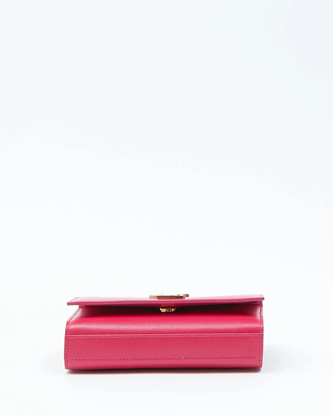 Saint Laurent Fuchsia Leather Small Monogram Kate Chain Bag