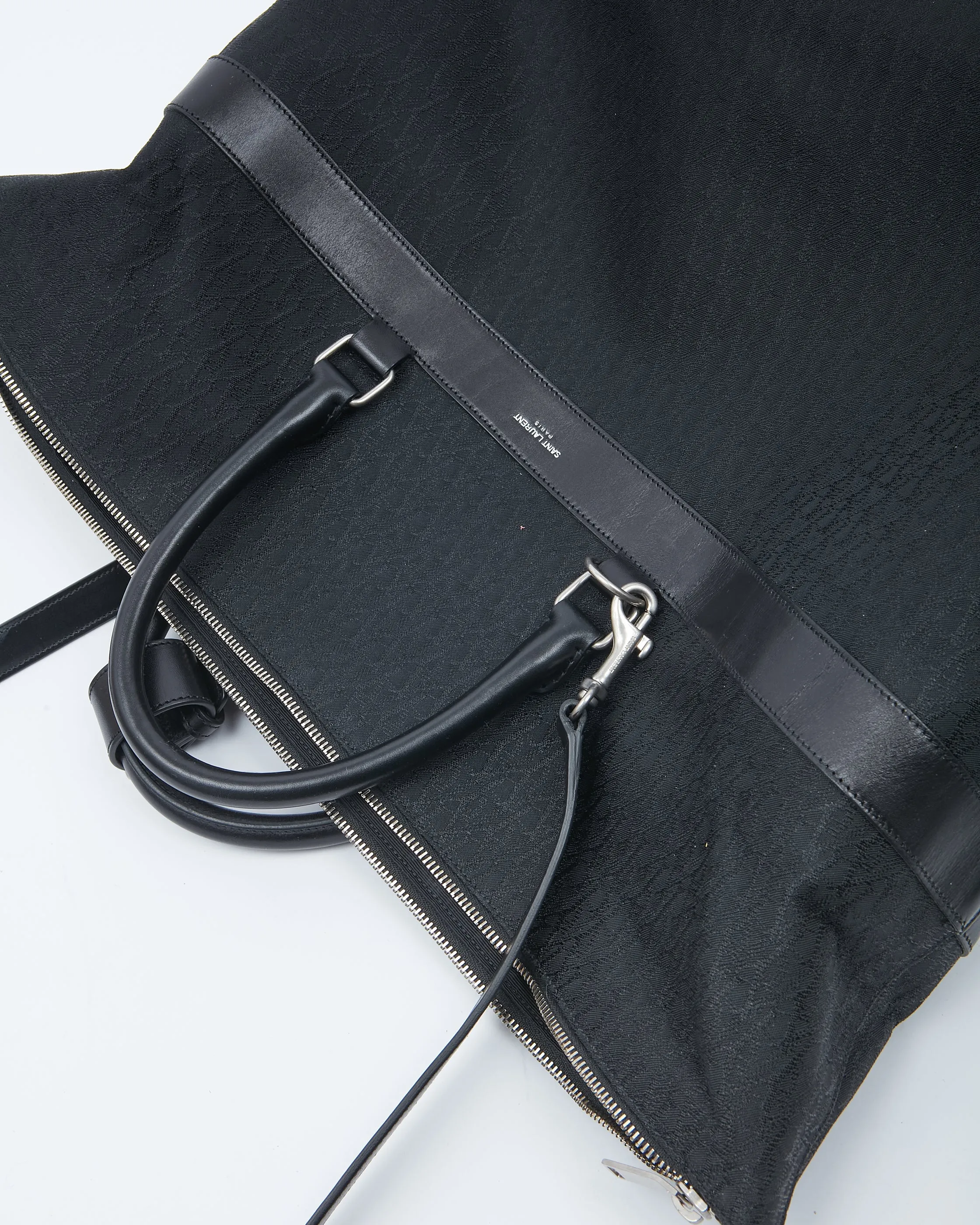 Saint Laurent Monogram Canvas & Leather Travel Duffle Bag