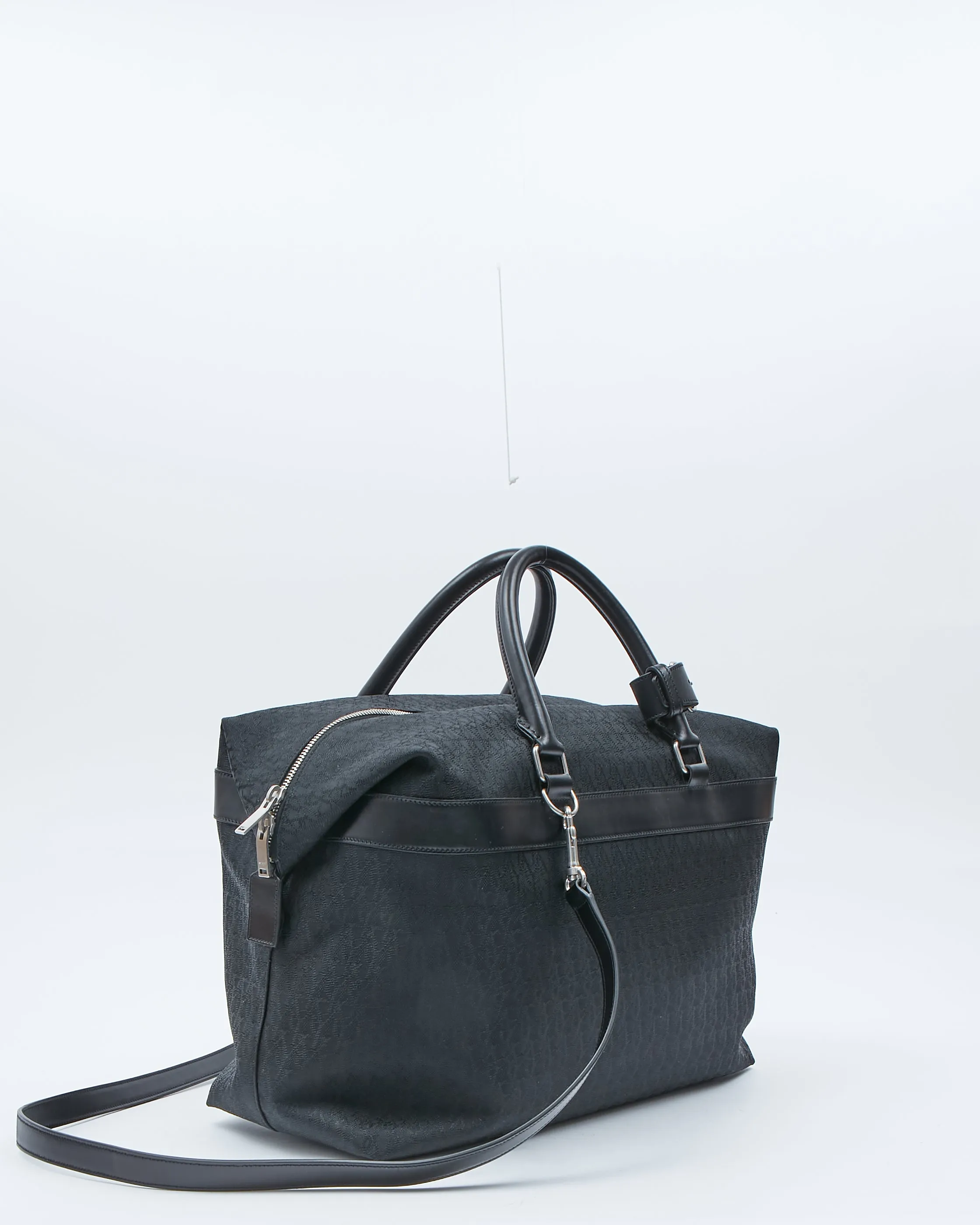 Saint Laurent Monogram Canvas & Leather Travel Duffle Bag