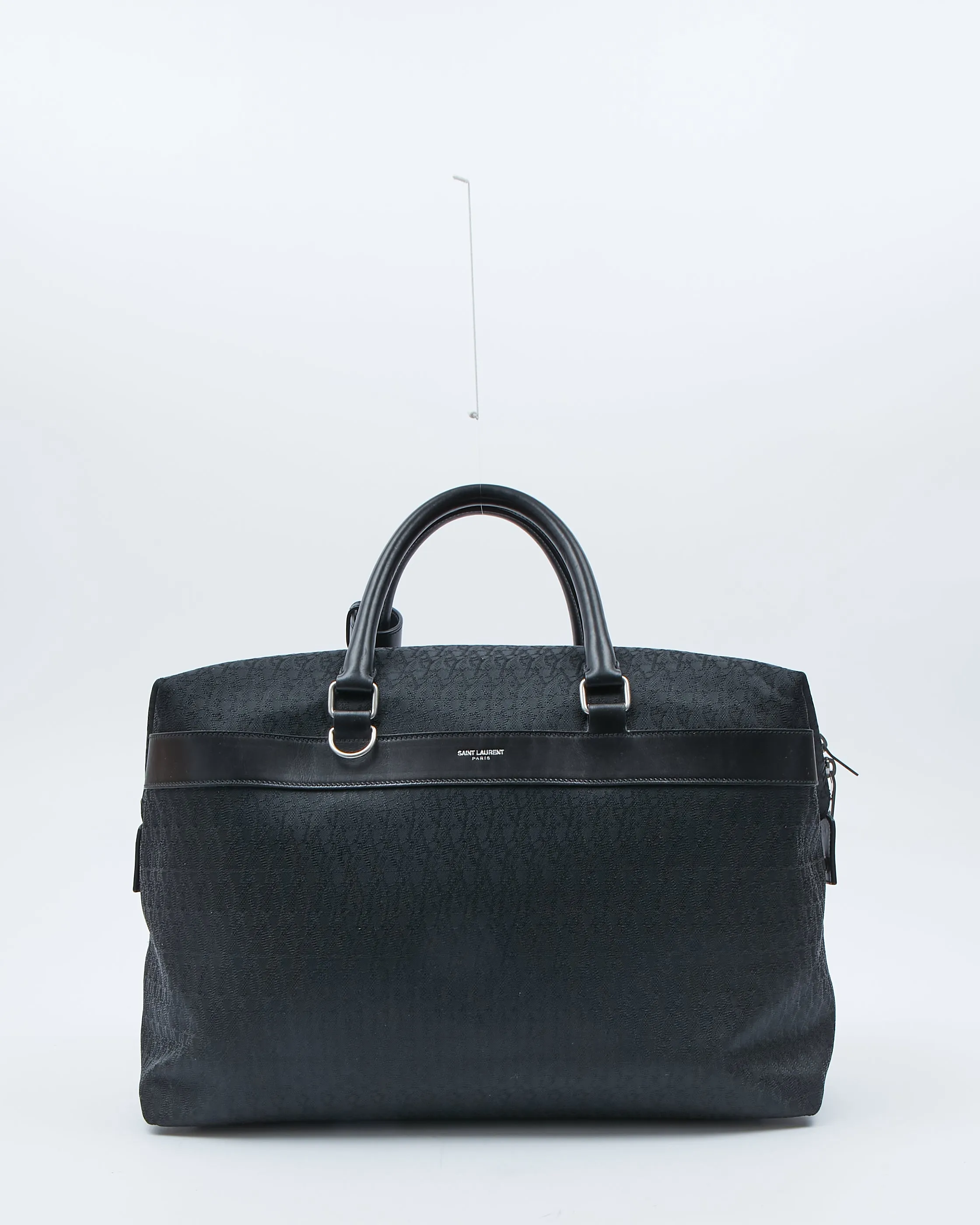 Saint Laurent Monogram Canvas & Leather Travel Duffle Bag