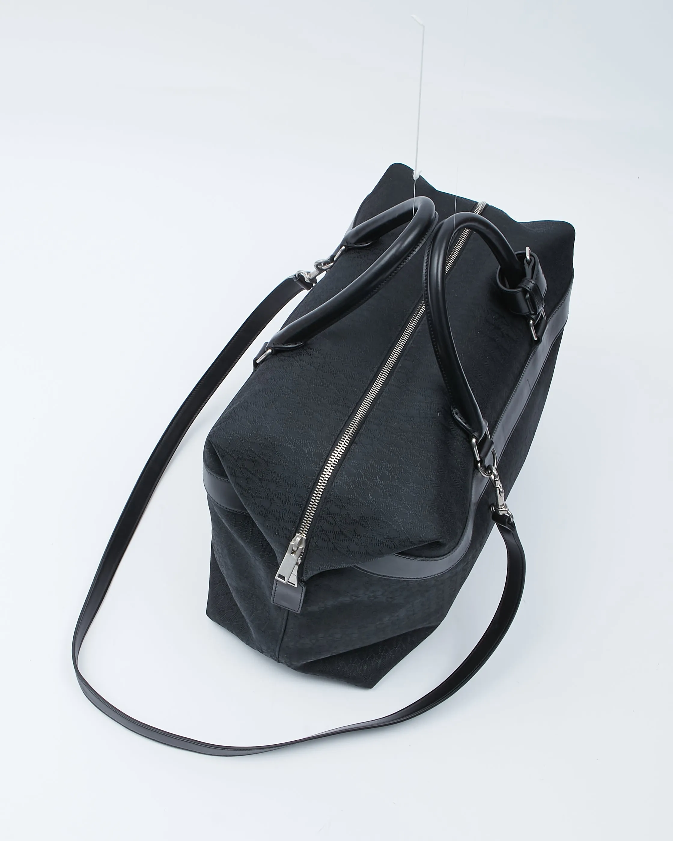 Saint Laurent Monogram Canvas & Leather Travel Duffle Bag