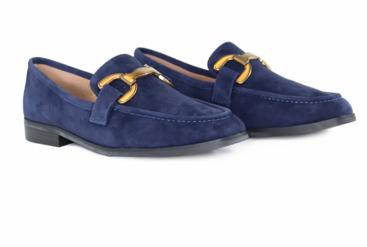 SALE Suede Loafers- Navy Blue