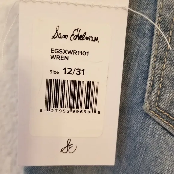 Sam Edelman NWT Kitten Mid Rise Skinny Jeans 12/31