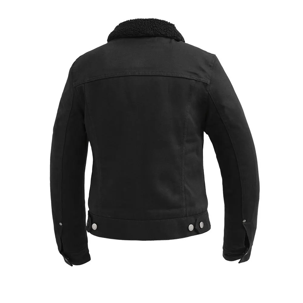 Samantha - Women's Faux Shearling Twill Jacket