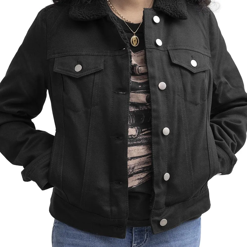 Samantha - Women's Faux Shearling Twill Jacket