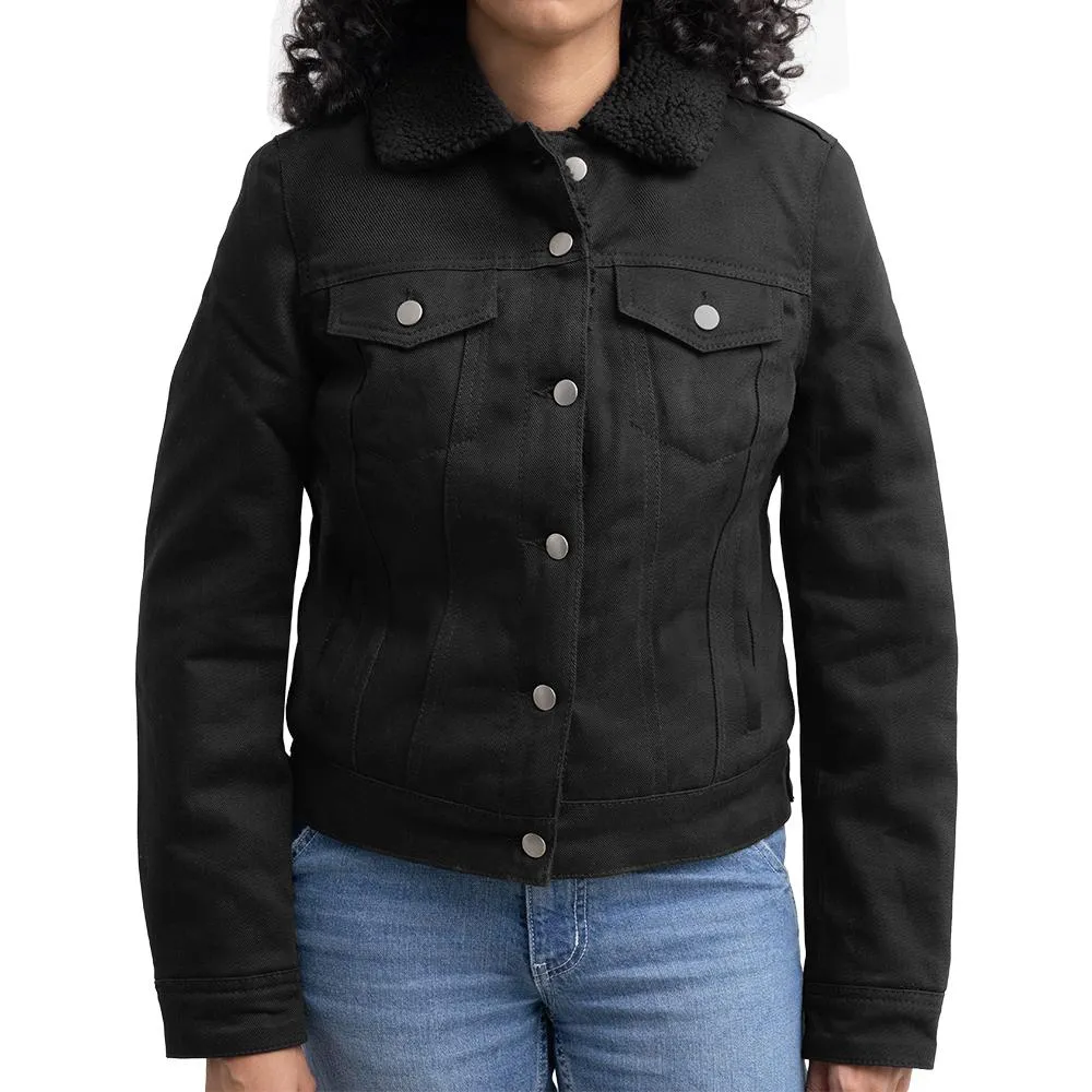 Samantha - Women's Faux Shearling Twill Jacket
