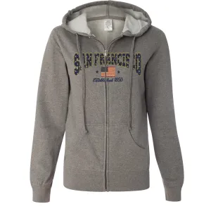 San Francisco Stars Ladies Lightweight Fitted Zip-Up Hoodie