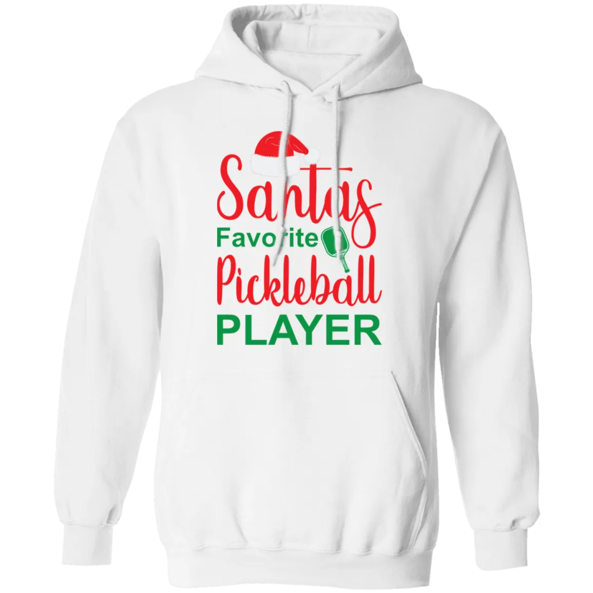 Santa's Favorite Pickleball Player  Pullover Hoodie